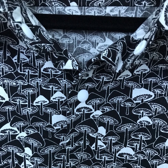 Rare Levis Mushroom Print Mens Shirt 